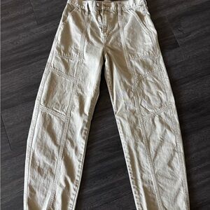 GAP Light Tan Barrel Pants